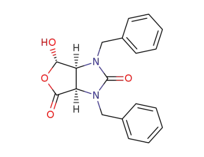 (3aR,6S,6aS)-1,3-dibenzyl-6-hydroxy-3,3a,6,6a-tetrahydro-1H-furo<3,4-d>imidazole-2,4-dione