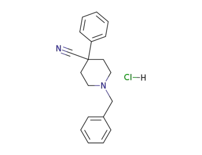 1-benzyl-4-phenyl-piperidine-4-carbonitrile; hydrochloride
