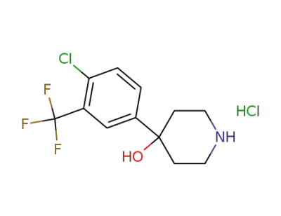 -4-hydroxy-4-(4-chloro-3-trifluoromethylphenyl)piperidine hydrochloride